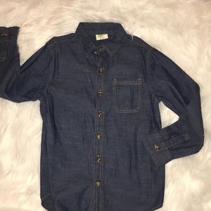 Crazy 8 Youth Boys Size M (7-8) L/S  Denim Shirt